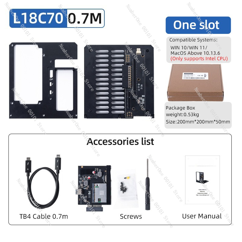 Thunderbolt 4 External Gpu Enclosure - Externe grafische kaartbehuizing voor L18 Thunderbolt