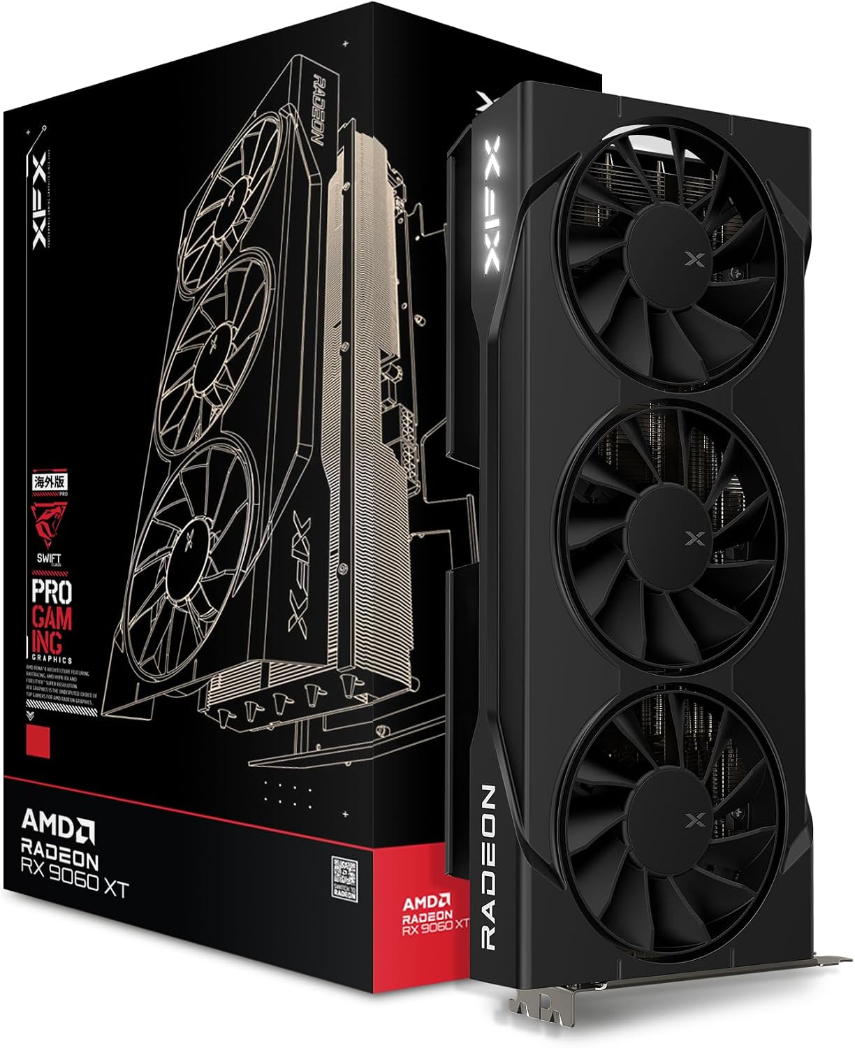 Swift AMD Radeon RX 9060 XT OC - Triple Fan Gaming Graphics Card 16Gb recensie en prijs